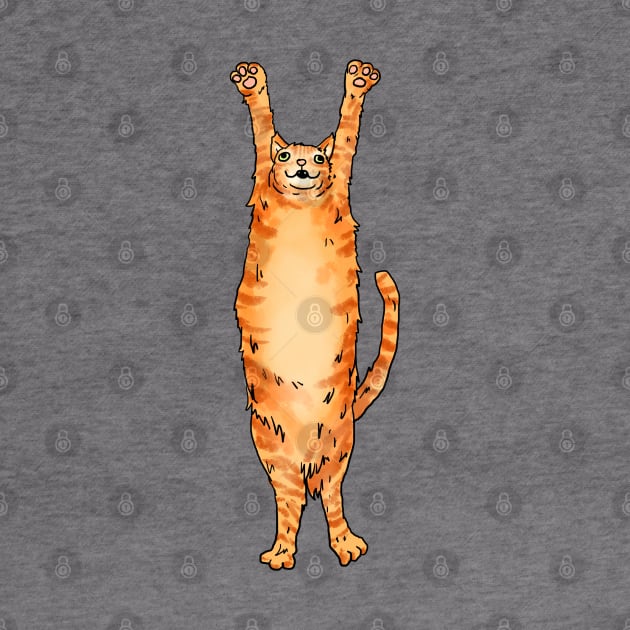 LONG orange cat by Moonwing